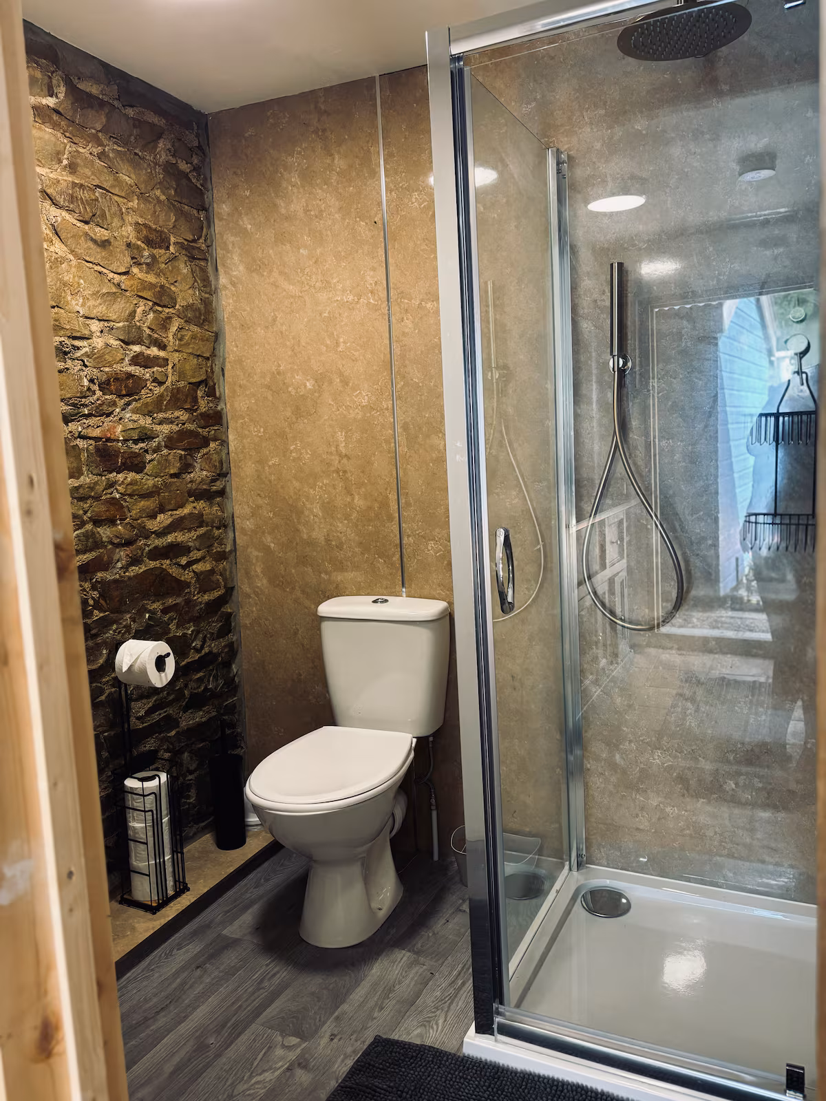 Private shower room near the Sunflower Room